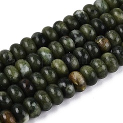 天然な中国のヒスイのビーズ連売り  ロンデル  スムーズ  7.5~8.5x4~5.5mm  穴：0.9~1mm  約75~94個/連  14.76~15.35インチ（37.5~39cm）&nbsp;G-N367-02A-07
