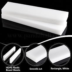 HDPEプラスチックボードシート  長方形  ホワイト  308x78x25mm&nbsp;LS-DIY-WH0899-447C