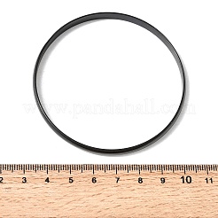 304ステンレススチール製プレーンバングル（女性・男性用）  イオンプレーティング（ip）  長持ちメッキ  ミックスカラー  内径：2.56インチ（6.5cm）&nbsp;BJEW-Z167-01M-02