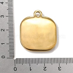 304ステンレススチールと天然パウアシェルを使用したペンダント  18KGP本金メッキ  イオンプレーティング（ip）  長持ちメッキ  スクエアチャーム  30x25.5x4.5mm  穴：3mm&nbsp;SH-CBA7184-01B-G
