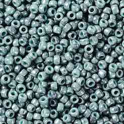 TOHOラウンドシードビーズ  日本製シードビーズ  （1207)つの不透明なターコイズブルーの大理石  8/0  3mm  穴：1mm  約222PCS /ボトル  10 G /ボトル&nbsp;SEED-JPTR08-1207