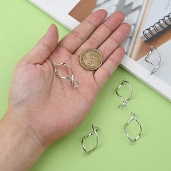 真鍮製ピンチべイル  ペンダント作り用アイスピックピンチベイル  プラチナ  36x16x2mm  穴：1.5mm  ピン：0.5mm&nbsp;KK-L184-16P