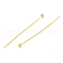 真鍮のボールヘッドピン  カドミウムフリー＆鉛フリー  ゴールドカラー  30x0.5mm  ヘッド：1.5mm  24ゲージ&nbsp;RP0.5X30MM-G-01