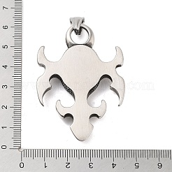 レトロな304ステンレススチールの大きなペンダント  アンティークシルバー  頭蓋骨のテーマ  クロス  57.5x39x7mm  穴：4x9.5mm&nbsp;STAS-I205-38AS-02