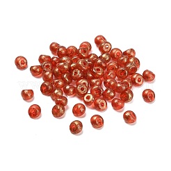 透明なアクリルビーズ  ファイヤーブリック  5x4mm  穴：1.2mm  約100個/セット&nbsp;OACR-E038-01A