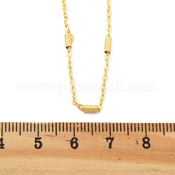 女性用真鍮アズキチェーンネックレス  304ステンレススチール製カニカン付き  ラックめっき  鉛フリー＆カドミウムフリー  長持ちメッキ  18KGP本金メッキ  17.72インチ（45cm）&nbsp;NJEW-D302-19G