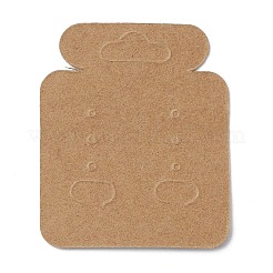 クラフト紙イヤリングディスプレイカード  おもり型  淡い茶色  5.2x4.3x0.05cm&nbsp;CDIS-D005-02