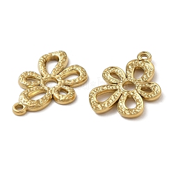 304ステンレスペンダント  花のチャーム  18KGP本金メッキ  20x14.5x2mm  穴：1.4mm&nbsp;STAS-Q252-01G