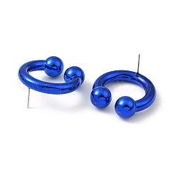 リングアクリルスタッドピアス  316サージカルステンレススチールピン付き  ミックスカラー  30.5x29.5mm&nbsp;EJEW-P251-28