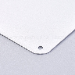 アルミブランクシート  ホワイト  25x18x0.08cm  穴：4mm&nbsp;LS-AJEW-WH0021-97B