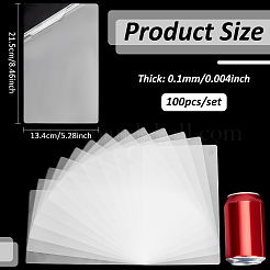 プラスチックラミネートポーチフィルム写真保護シート100枚  ホットラミネーター用  透明  215x134x0.1mm&nbsp;AJEW-WH0606-55F