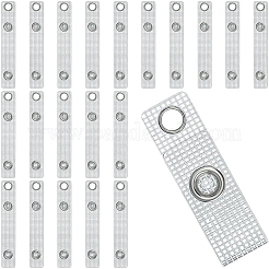 PVC IDバッジホルダーストラップ50個  アイロンスナップとアイレット付き  長方形  70x12x2.5mm&nbsp;FIND-CP0003-14A