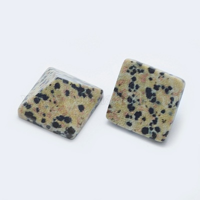 天然ダルメシアンジャスパーカボション  ピラミッド  20x20x12~13mm  対角長さ：26mm&nbsp;G-G759-Y07-1