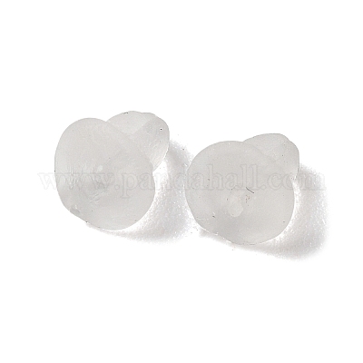 プラスチック製ピアスキャッチ  透明  透明  4x4x4mm  穴：0.5mm  10000PCS /セットについて。&nbsp;FIND-S245-02A-1