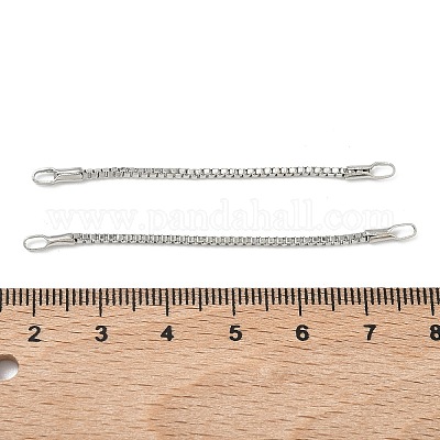 鉄端チェーン  プラチナ  55x1.3~2.5x2mm  穴：3~4x2mm&nbsp;IFIN-P042-01P-1