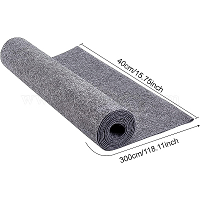 ポリエステルフェルトステッカー  長方形  濃いグレー  300x40x0.09cm  3 m /ロール&nbsp;DIY-WH0223-18D-1