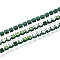 Iron Rhinestone Cup Chains, with Spool, Peridot, 2x2x2mm, about 30.00 Feet(9.14m)/Roll