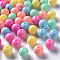 Opaque Acrylic Beads, Round, Mixed Color, 10x9mm, Hole: 2mm, about 940pcs/500g