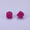 Hexagonal Silicone Beads, Medium Violet Red, 23x17.5x23mm, Hole: 2.5mm