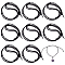 Rope Adjustable Necklaces Making, Black, 13.39~26.77 inch(34~68cm)