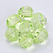 Transparent Acrylic Beads, Faceted, Round, Lawn Green, 6x5.5mm, Hole: 1.3mm, about 4500pcs/500g