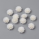 樹脂カボション  花  ホワイト  直径15mm  厚さ8mm&nbsp;RB772Y-5-1