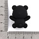 シリコンビーズ  パンダ  ブラック  28x25.5x17.5mm  穴：2mm&nbsp;SIL-S010-05A-3