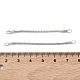 鉄端チェーン  プラチナ  55x1.3~2.5x2mm  穴：3~4x2mm&nbsp;IFIN-P042-01P-3