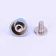 合金キャビネットと引き出しノブ  アクセサリー箱のノブ  ブルー  9.5x6.5mm&nbsp;PALLOY-WH0071-06D-3