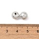UVメッキ CCB プラスチックビーズ  テクスチャー  ラウンド  銀  8x7.5mm  穴：1.5mm&nbsp;FIND-Z066-02A-2