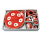 Home Decoration, Porcelain Tea Set, Orange Red, saucer1: 66.5mm, saucer2: 23mm, teapot1: 30x38mm, teapot2: 17x27mm, teapot3: 21mm, teacup: 11x20mm