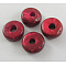 Coconut Beads, Donut, Red, 9mm, Hole: 2.5mm, about 2200pcs/500g