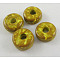Coconut Beads, Donut, Yellow, 9mm, Hole: 2.5mm, about 2200pcs/500g