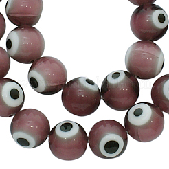 Handmade Lampwork Chevron Beads Strands&nbsp;D217-6mm-1