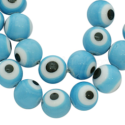 Handmade Lampwork Chevron Beads Strands&nbsp;D217-8mm-2