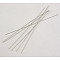 Iron Beading Needles, Silver Color Plated, 0.45mm thick, 100mm long, hole: 0.3mm, about 30~35pcs/bag