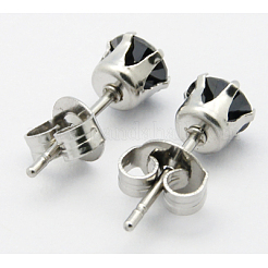 Cubic Zirconia Ear Studs&nbsp;EJEW-H072-02