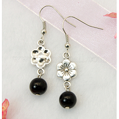 Dangle Flower Earrings&nbsp;EJEW-JE00178-01