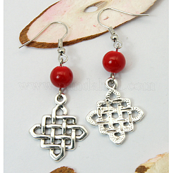 Dangle Rhombus Earrings&nbsp;EJEW-JE00184