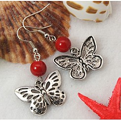 Dangle Butterfly Earrings&nbsp;EJEW-JE00214