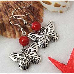 Dangle Butterfly Earrings&nbsp;EJEW-JE00214