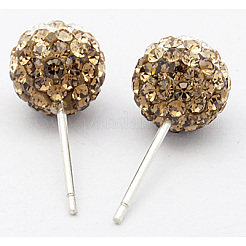 Austrian Crystal Ball Ear Studs&nbsp;EJEW-Q008-4