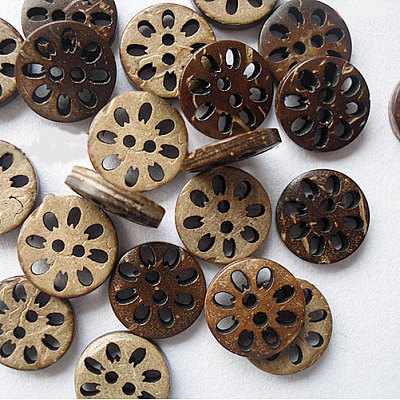 Round Carved 2-hole Basic Sewing Button&nbsp;NNA0YZX-1