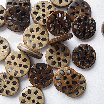 Round Carved 2-hole Basic Sewing Button&nbsp;NNA0YZX-1