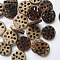 Round Carved 2-hole Basic Sewing Button, Coconut Button, BurlyWood, about 13mm in diameter, about 100pcs/bag