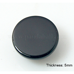 Natural Dyed & Heated Black Agate Cabochons&nbsp;G-BA10x5