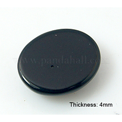 Natural Dyed & Heated Black Agate Cabochons&nbsp;G-BA10x8x4