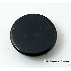 Natural Dyed & Heated Black Agate Cabochons&nbsp;G-BA16x5