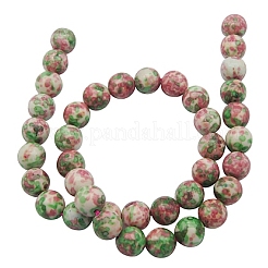 Synthetic Ocean White Jade(Rain Flower Stone) Beads Strands&nbsp;G-GR8MM-225