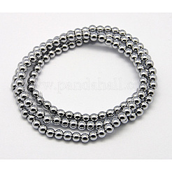 PVD Vacuum Plating Non-Magnetic Synthetic Hematite Beads Strands&nbsp;G-Q535-1